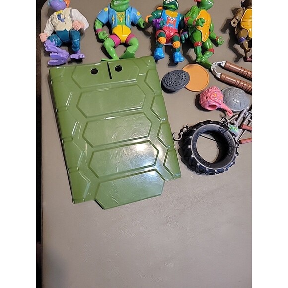 Vtg 1980's 90's Teenage Mutant Ninja Turtles TMNT Figures Accessories Parts lot - Picture 12 of 13